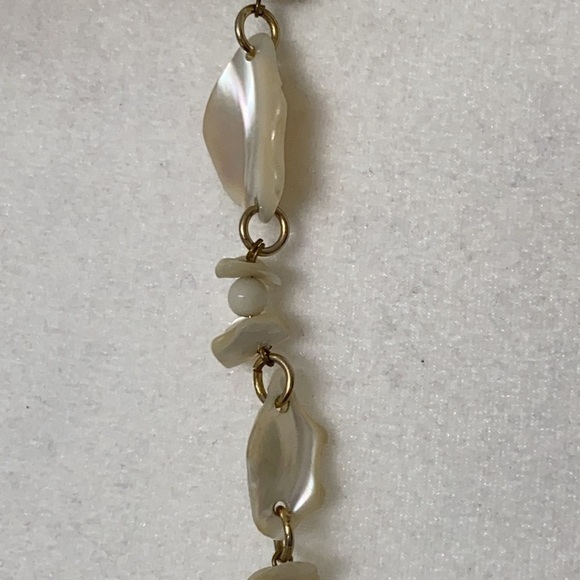 Iridescent Seashell Beach Party Summer Long Necklace Vintage - Picture 13 of 16